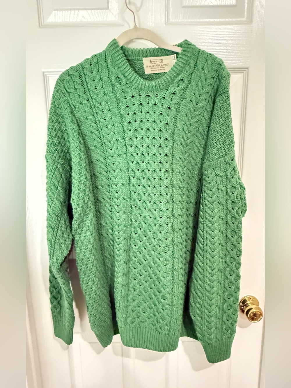 Green Cable Knit Women’s Sweater